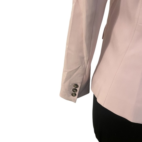 NWT White House Black Market Women's Bush Pink Double Breasted Blazer, Size 4P - Picture 6 of 14